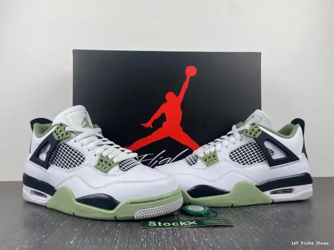 1st Kicks Air Jordan 4 Seafoam WMNS AQ9129-103 0523